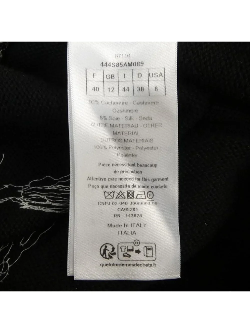Dior Knit Sweater Black
